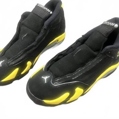 Air Jordan 14 Retro Low 'Laney' – Black Yellow | Size 6Y - Thumbnail 3