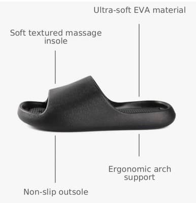 CloudStep DrainFlow Slides – Quick Dry Comfort Shower Sandals - Thumbnail 5