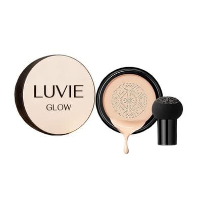 Luvie Glow 2026 Mushroom Air Cushion Foundation CC Cream 24HR Matte IVORY - Thumbnail 2