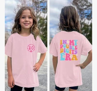 10th Birthday Girl Shirt – In My Double Digits Era - Thumbnail 3