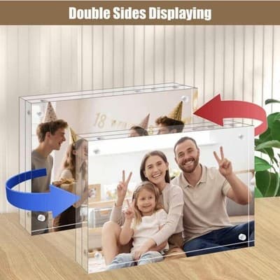 Clear Acrylic Picture Frame ✨ Floating Memory Display - Thumbnail 9