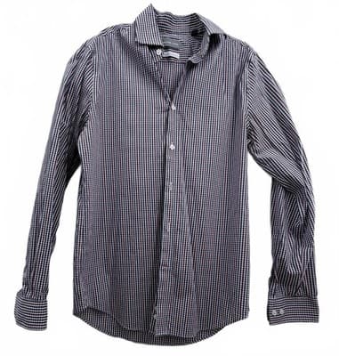 Michael Kors Mens Slim Fit Travel Stretch Gingham Shirt Burgundy - Thumbnail 2