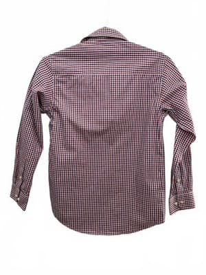 Tommy Hilfiger Boys Red Blue Checkered Button Down Shirt Size 14 - Thumbnail 2