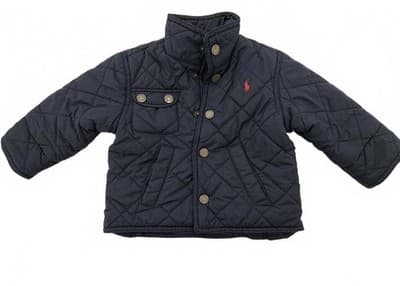 Ralph Lauren Boys Navy Quilted Jacket | Size 12M — Classic Look, Clean Condition