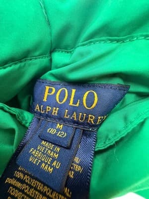 Polo Reversible Puffer Vest Navy Green Sz M;10-12 - Thumbnail 7