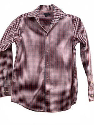 Tommy Hilfiger Boys Red Blue Checkered Button Down Shirt Size 14 - Thumbnail 8