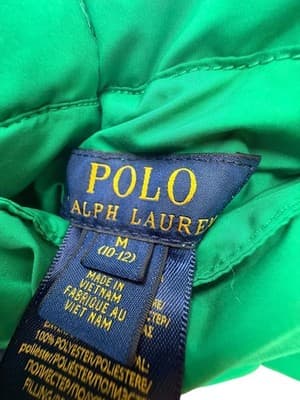 Polo Reversible Puffer Vest Navy Green Sz M;10-12 - Thumbnail 2