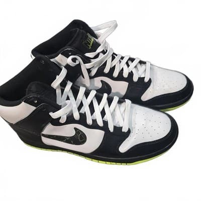 Nike Dunk High Black White Volt mens Size 11.5 - Thumbnail 6