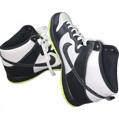 Nike Dunk High Black White Volt mens Size 11.5 - Thumbnail 4