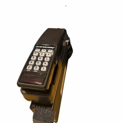 Vintage 80s Car Phone Brick – Wall Street Era Mobile Tech – Movie Prop Ready - Thumbnail 3