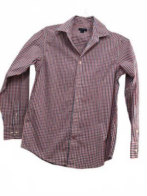 Tommy Hilfiger Boys Red Blue Checkered Button Down Shirt Size 14 - Thumbnail 4