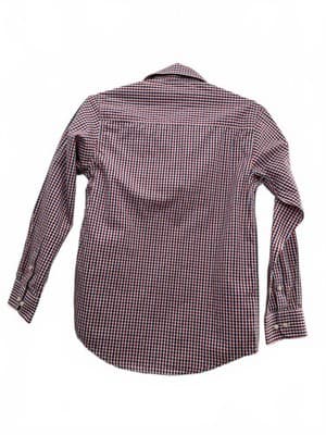 Tommy Hilfiger Boys Red Blue Checkered Button Down Shirt Size 14 - Thumbnail 3
