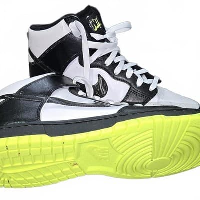 Nike Dunk High Black White Volt mens Size 11.5 - Thumbnail 5