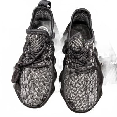 Official Supply Kids Black Gray Knit Sneakers Boost Style w/Box SZ13 - Thumbnail 5