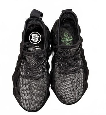 Official Supply Kids Black Gray Knit Sneakers Boost Style w/Box SZ13 - Thumbnail 3