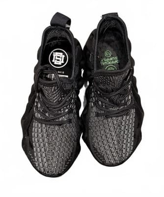 Official Supply Kids Black Gray Knit Sneakers Boost Style w/Box SZ13 - Thumbnail 8