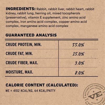 Vital Essentials Freeze-Dried Raw Rabbit Mini Patties | 8 oz - Thumbnail 6