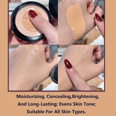 Luvie Glow 2026 Mushroom Air Cushion Foundation CC Cream 24HR Matte WARM - Thumbnail 3