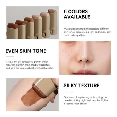 Skin Tint Beauty Balm Solid Tinted Moisturizing Serum Medium Shade 18g Color#6 - Thumbnail 5