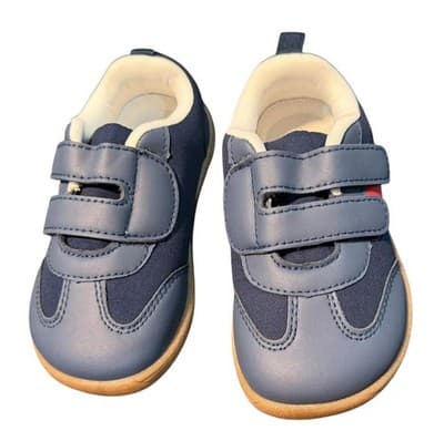 Toddler Blue Soft Sole Shoes with Wide Toe Box Size 9 - Thumbnail 4