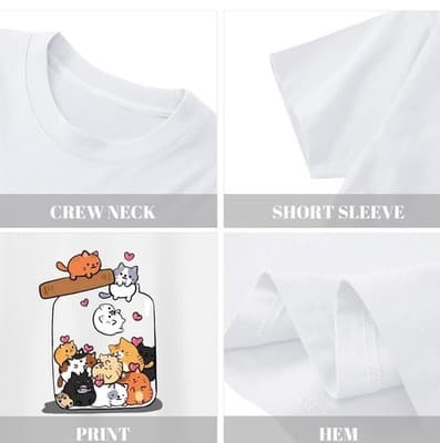 Cute Cat Graphic Tee (5–6Y) — Soft, Fun, Everyday Easy - Thumbnail 4