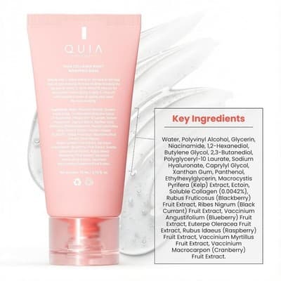 QUIA Collagen Night Wrapping Mask Hydrating Skin Care 75 ml Pink - Thumbnail 3