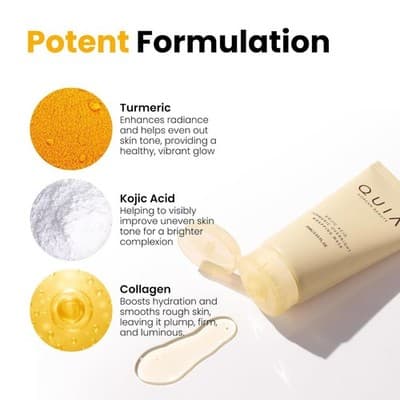 QUIA Kojic Acid Turmeric Overnight Wrapping Mask 75ml Brightening Skincare - Thumbnail 5