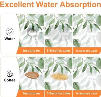 LOKHOM Spring Bloom Dish Drying Mat – Super Absorbent - Thumbnail 7