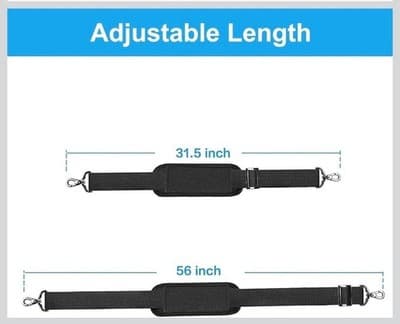 MOSISO Adjustable Padded Shoulder Strap 56” Non Slip Memory Foam Replacement - Thumbnail 4