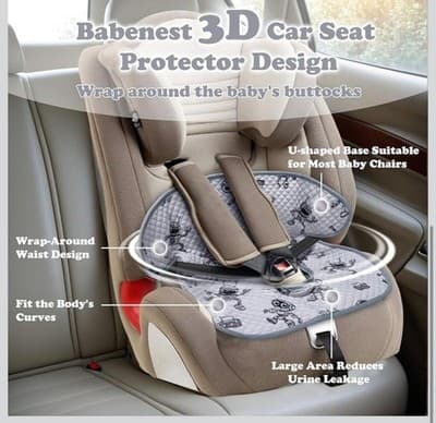 Waterproof Car Seat Potty Pad for Toddlers Non Slip Washable Liner