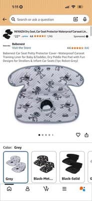 Waterproof Car Seat Potty Pad for Toddlers Non Slip Washable Liner - Thumbnail 3