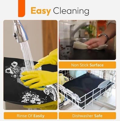 Oven Liner 2-Pack | 17" x 25" | Non-Stick, Heavy Duty, BPA & PFOA Free - Thumbnail 5