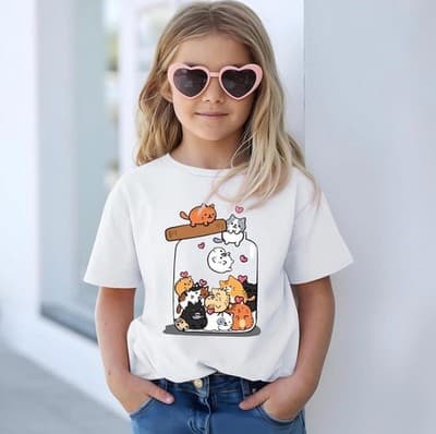 Cute Cat Graphic Tee (5–6Y) — Soft, Fun, Everyday Easy