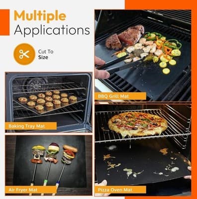 Oven Liner 2-Pack | 17" x 25" | Non-Stick, Heavy Duty, BPA & PFOA Free - Thumbnail 3