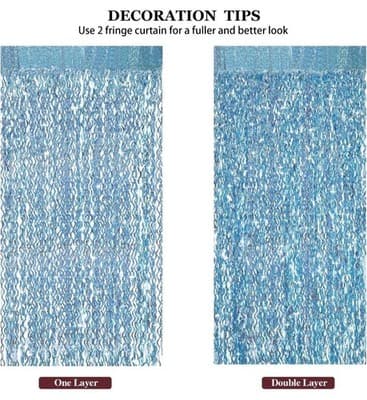 Shimmering Wavy Tinsel Backdrop