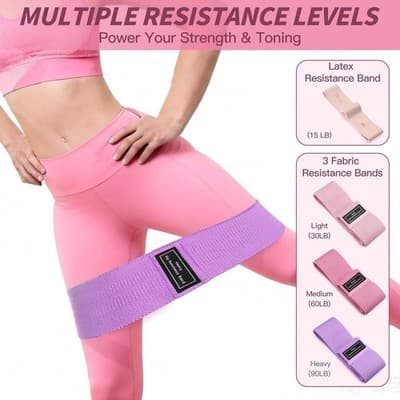 Resistance Bands & Pilates Ball Set - Multi-Level Strength Training Kit - Thumbnail 2