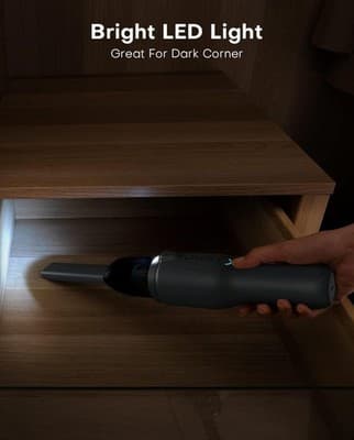Ofuzzi Slim H7 Pro Cordless Rechargeable Handheld Vacuum — LED Light | Gray - Thumbnail 2