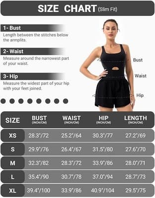 Wenlia Women's Workout Romper Black Built-In Bra & Shorts- Sz LARGE - Thumbnail 3