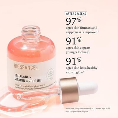 Biossance Vitamin C Rose Facial Oil – Glow, Firm, Deep Hydration (1.01 Fl Oz) - Thumbnail 2