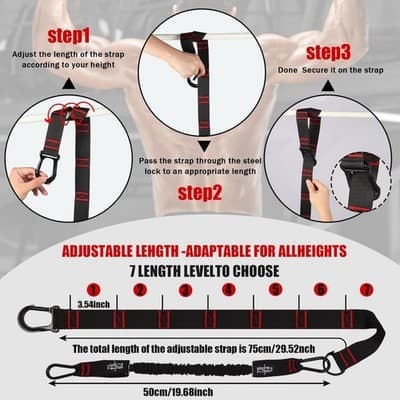 Pull Up Assist Belt System – Build Strength Faster, No Struggle - Thumbnail 4