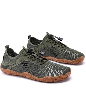Men's Barefoot Trail Shoes Olive Green- (Men Sz 9) - Thumbnail 4