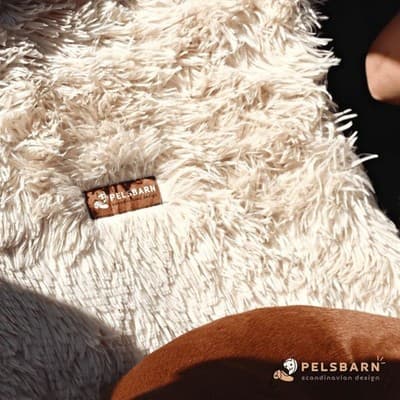 Pelsbarn XL Plush Dog Car Seat — Beige - Thumbnail 4