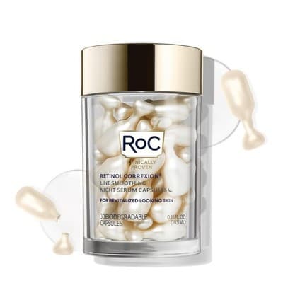 RoC Retinol Night Serum Capsules – Smooth, Firm Skin Fast (30 Ct)