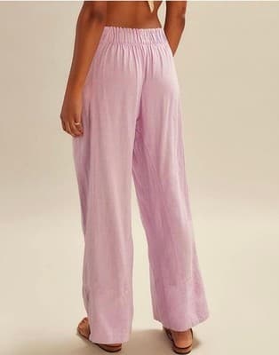 Soft Pink Wide Leg Pants (3XL) — Effortless, Flowing, All Day Comfort - Thumbnail 2