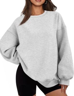 Oversized Fleece Sweatshirt Grey – Soft Cozy Pullover
