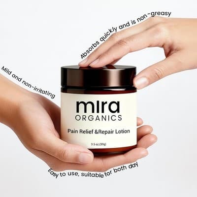 Mira ORGANICS Pain Relief & Repair Lotion 3.5oz - for All Skin Types - Thumbnail 3