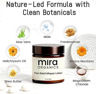 Mira ORGANICS Pain Relief & Repair Lotion 3.5oz - for All Skin Types - Thumbnail 2