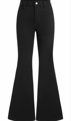 CIDER Black High Waist Flare Jeans 4XL – Stretch Bell Bottom Fit