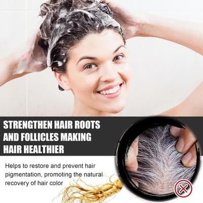 Black Soap Bar Shampoo with Bamboo Charcoal and Ginseng - 50g, Deep Cleansing - Thumbnail 5