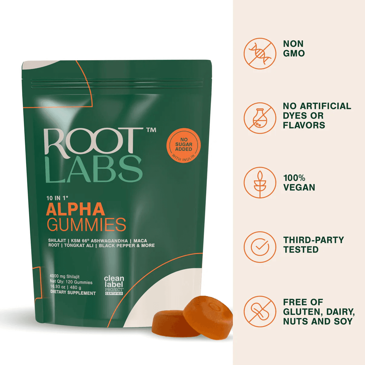 New Root Labs Pure Himalayan Alpha Gummies with KSM-66 Ashwagandha – 120 Gummies - Thumbnail 5